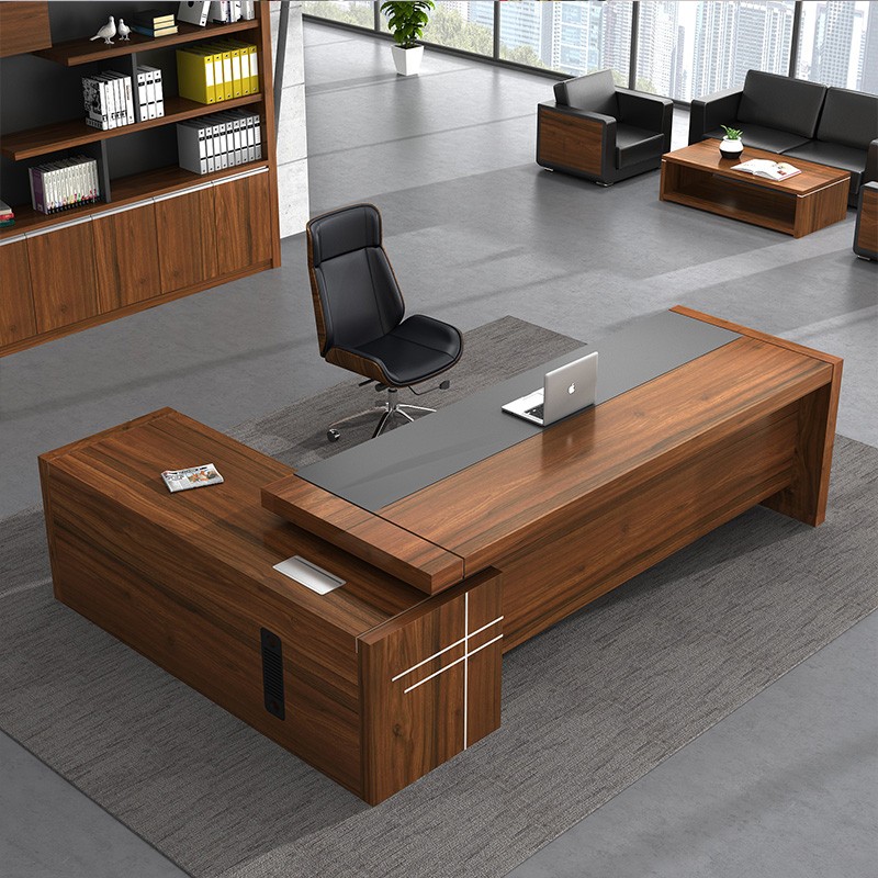 Boss Table Chairs Combined Office President Desk Big Bandae Brief Modern Fashion Head Office Furniture New Chinese Table-Taobao