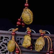 Green sandalwood Pixiu key chain Fujia car key chain penguin pendant school bag pendant birthday gift small gift
