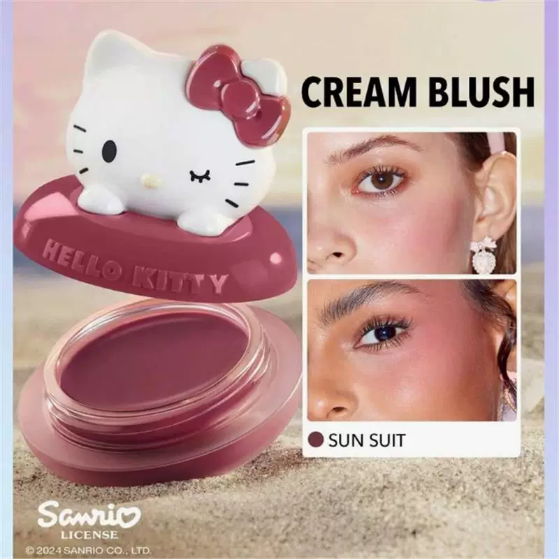 Набор косметики sheglam Hello Kitty — тени, блеск для губ и румяна, дорожный формат (8×6×2 см)