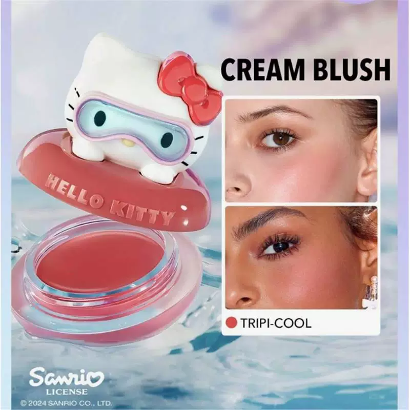 Набор косметики sheglam Hello Kitty — тени, блеск для губ и румяна, дорожный формат (8×6×2 см)