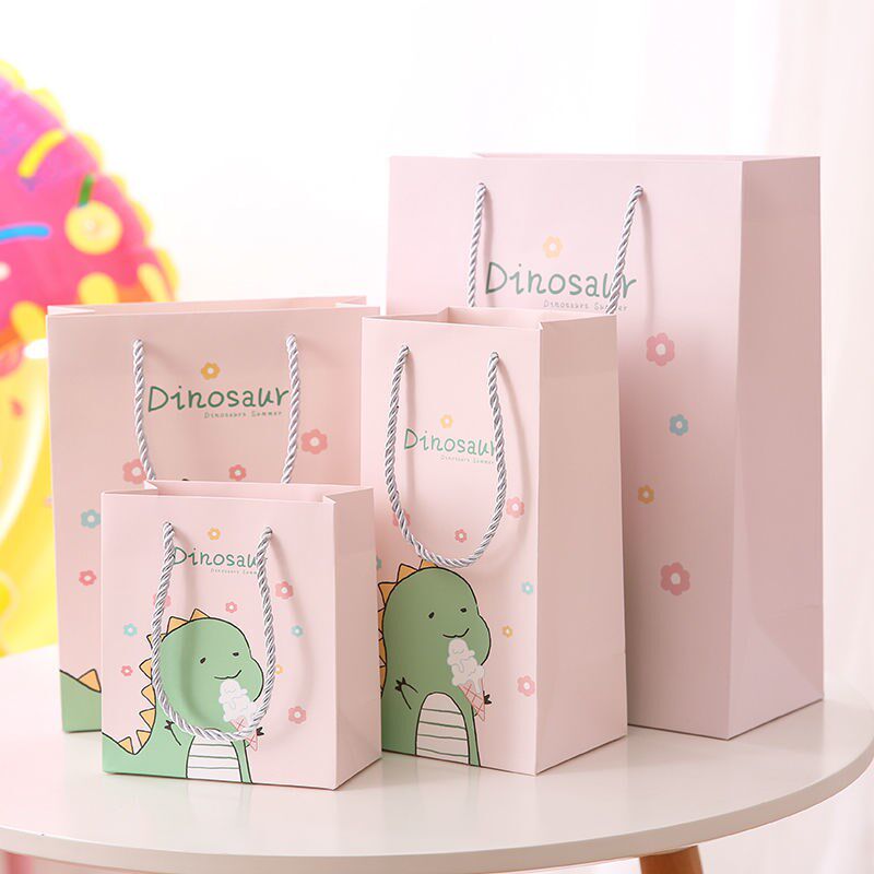 Teachers mid-autumn gift bags Birthday Gift Bags Birthday bags Handbags accompanied by handbags Cartoon small dinosaur Dinosaurs