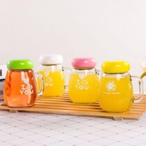 (deficit in flush) Creative flower tea glass cup men and womens office tea cup 350ML (with tea leak)