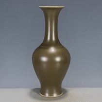 Welfare Fanglei Study Room collects Qing Dynasty tea powder glaze monochrome glaze return vase ornaments