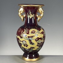 Antiques curios and porcelain supplies returned overseas. Old Jun porcelain kiln turned into luminous porcelain dragon pattern amphorae.