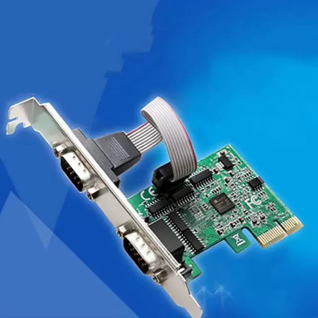 PCI-E разветвительная карта 2 порта PCI-E x1 на 2 DB9 RS232 CO