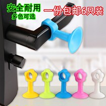 Creative silicone rubber door suction-free door gear large door handle Anti-bumper cushion plastic door top wall suction suction disc door stopper