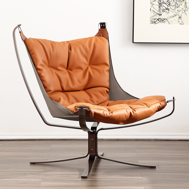 Extremely Minimalist Designer Balcony Casual Chair Living Room Single Sofa Chair Light Lavish Sloth Chair Home Iron Art Industrial Wind