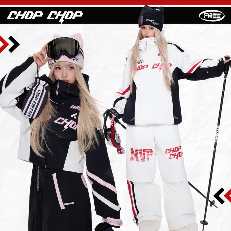 Chopchop27 New Product 【Fast and Furious】3L Ski Jacket Fully Taped and Fleece-Lined for Warmth, Unisex Style