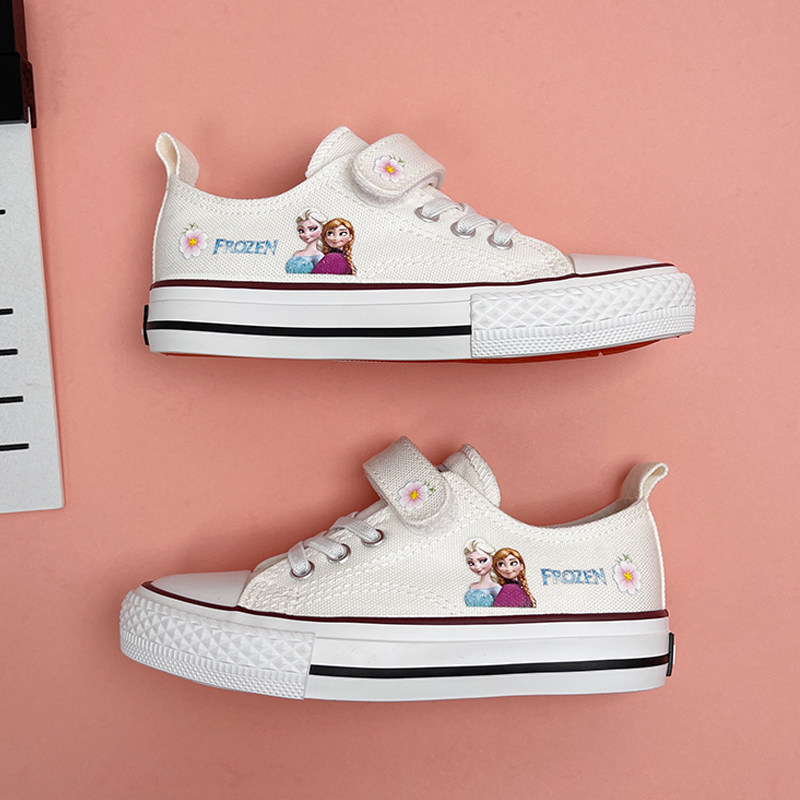 Back Force Girl Sailor Shoes Princess Esha Princess 2022 New Low Bunch Shoes Soft Bottom Elementary School Kids Love Sasha White Shoes