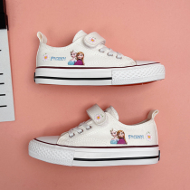 Back Force Girl Sailor Shoes Princess Esha Princess 2022 New Low Bunch Shoes Soft Bottom Elementary School Kids Love Sasha White Shoes