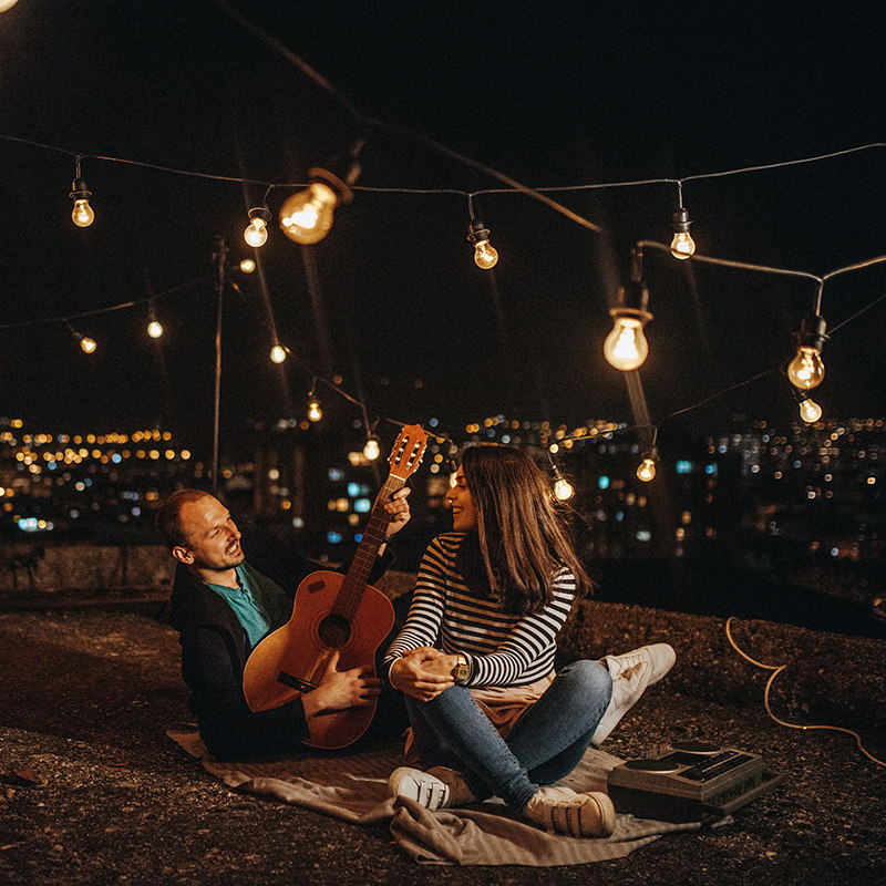 Outdoor LED waterproof lamp head decorative lamp string all copper E27 screw lamp string hanging wedding banquet courtyard lantern inner lamp