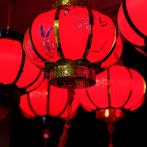 Mid Autumn Imitation Goat Leather Large Red Lantern Ancient Wind Hanging Decoration Outdoor Gate Balcony New Chinese Palace Lantern Pendant Light Chinese Wind