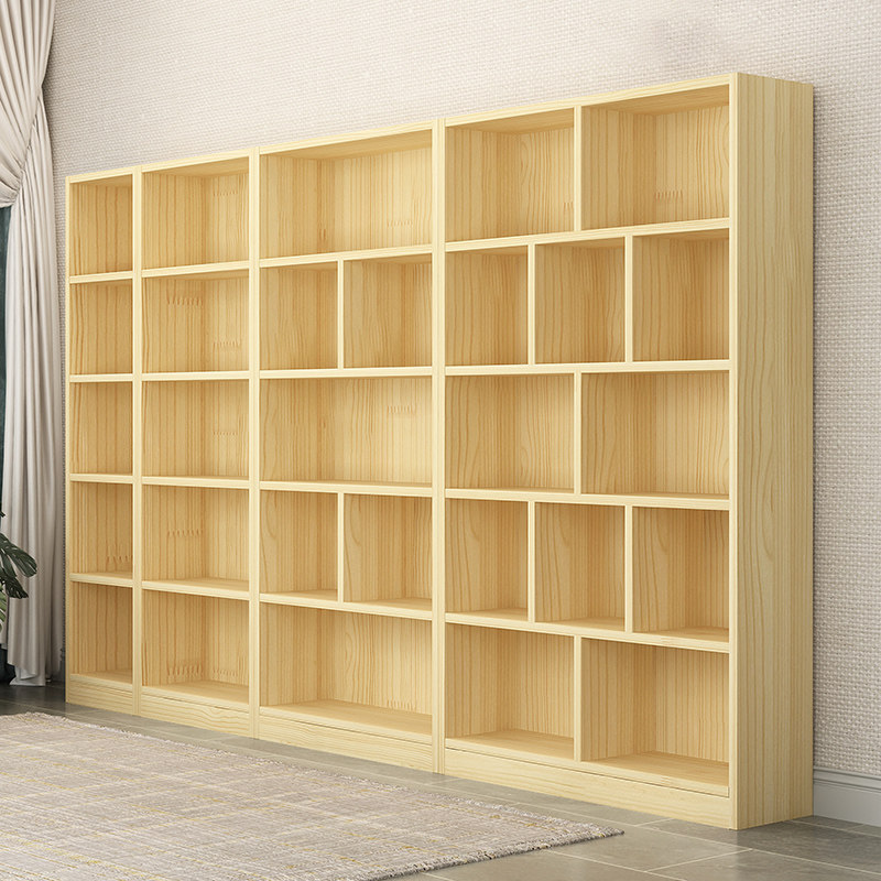 Full solid wood Children's bookshelves Floor bookcase Shelve Shelve Bedroom Simple Storage Floor Shelf Home Storage Cabinet Log Customisation