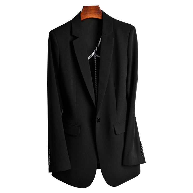 New Summer Black Thin Jacket, Professional Suit, Slim Fit, Stylish Design, Fashionable Short-Sleeved Blazer