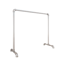 Handsome Conn 504 steel tube clothes hanger on floor thickened indoor and outdoor windproof home Easy water pipe telescopic hanging clothes pole