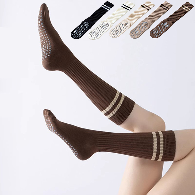 Long Tube Yoga Socks, Non-Slip, Professional Women's Indoor Yoga Non-Slip Socks, Fitness Floor Socks, Adult Pilates Socks