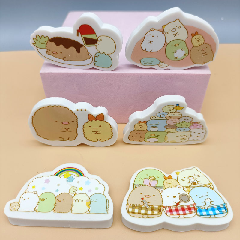 Corner Partner Rubber Eraser School Student Creative Cartoon Lovely Corner Biological Molding Children Learn Gifts