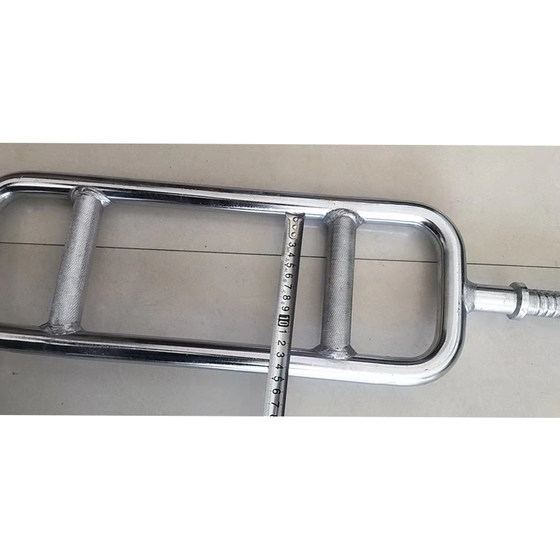 Barbell Bar for Home Use, 85 Olympic Bar, Gym Bar with Large and Small Holes, Ring-Shaped Squat Weightlifting Barbell, Curved Bar