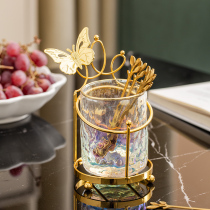 Light Extravagant Fruit Fork Suit Creativity Cute Stainless Steel Fork Home Net Red Cake Fruit Sign Nordic Containing Jar