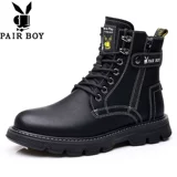 Martens, высокие утепленные удерживающие тепло сапоги в английском стиле, ботинки, из натуральной кожи, в британском стиле