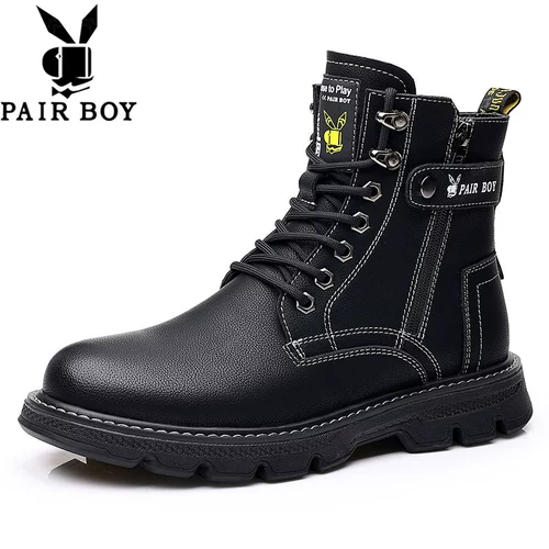 Martens, высокие утепленные удерживающие тепло сапоги в английском стиле, ботинки, из натуральной кожи, в британском стиле