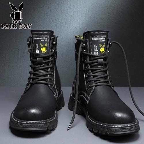 Martens, высокие утепленные удерживающие тепло сапоги в английском стиле, ботинки, из натуральной кожи, в британском стиле