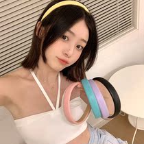 Hairband wide edge summer female fairy high-end 2021 sponge leather hair card Net Red year new headdress Joker go out