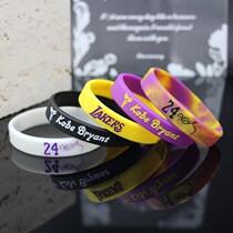 Basketball bracelet male Lakers Kobe Bryant 24 signature star luminous a couple silicone sports women Black Mamba