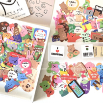 100 Korean dailylike stickers water cup mobile phone case suitcase ipad borderless decorative waterproof stickers