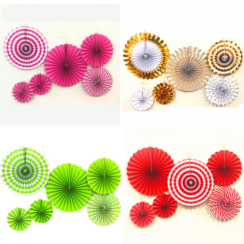 Paper flower fan decoration background wall diy paper fan flower ball set shopping mall window layout birthday wedding pull flower ornaments
