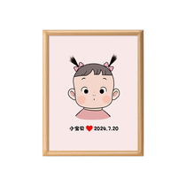 Baby fetal hair photo frame newborn baby fetal hair diy collection storage storage fetal hair souvenir production creative table setting