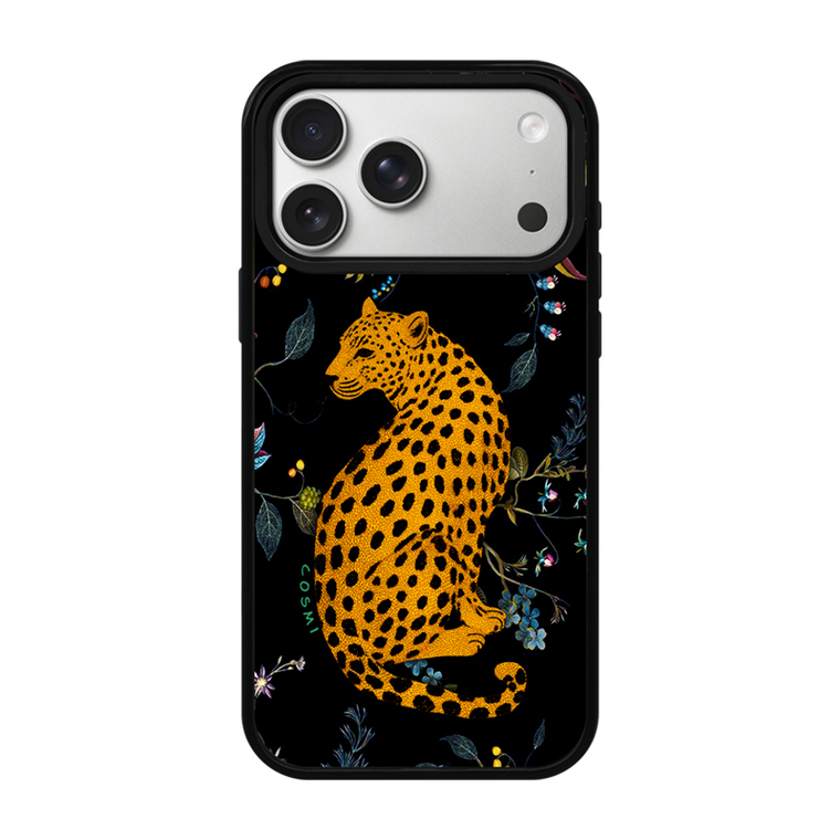 Leopard Botanical Illustration iPhone Case