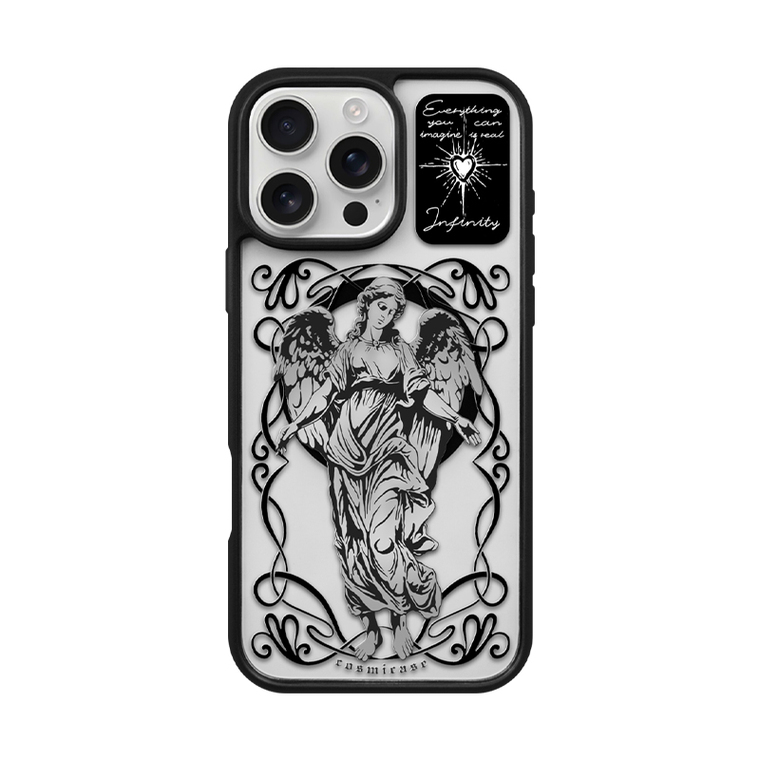 Angel Illustration Script Text iPhone Case