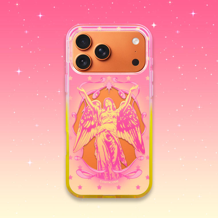 Pink Yellow Gradient Angelic Figure iPhone Case