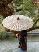 Oil-paper umbrella intangible cultural heritage handmade new Chinese style Wuyuan sunny and rainy dual-use umbrella waterproof and anti-UV umbrella DuPont paper umbrella