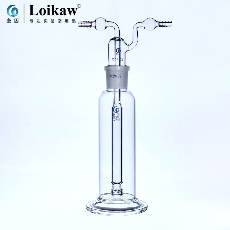 Base solid 125ml250ml500 1000 porous gas wash bottle high borosilicate glass wash bottle glass buffer bottle