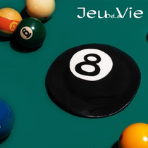 Jeu (spot) Korean Pear Shrimp pure handmade black 8 Lucky 8 billiard plate irregular
