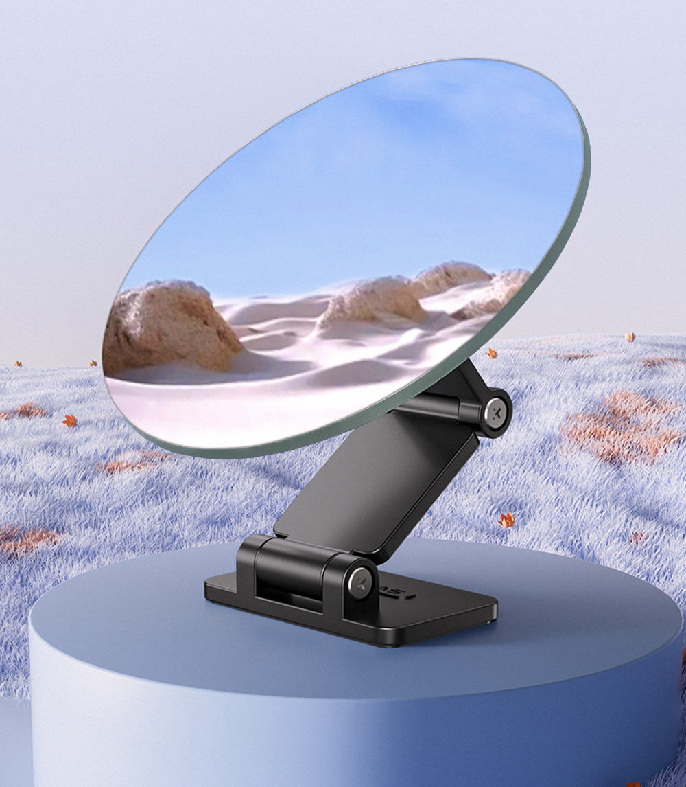 360 ° Wide-Angle Blind Spot-Free Tricycle Rearview Mirror, Suction Cup Type Convex Reversing Mirror, Large Field of View Reflector, Universal