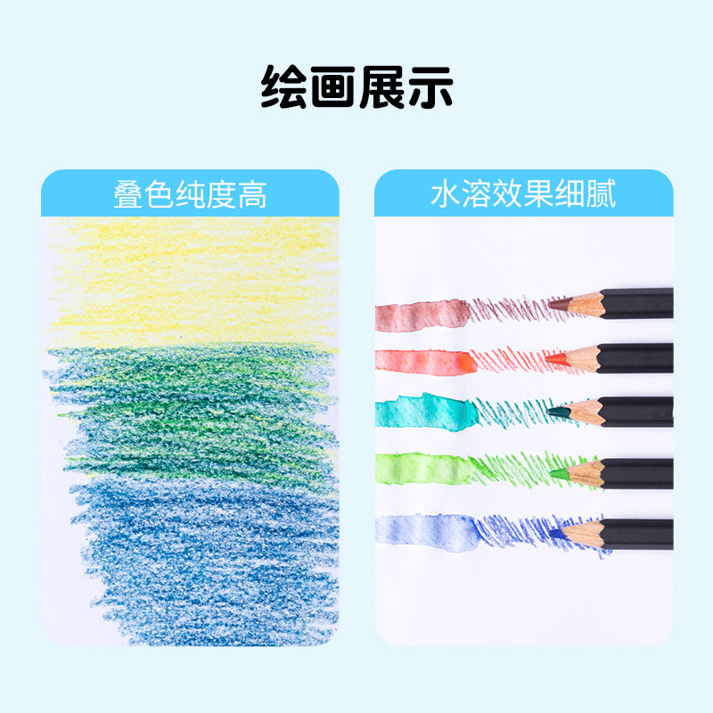 Caran D'Ache Museum Series Water-Soluble Colored Pencils 76 Colors Hand-Drawn Student Colored Pencil Set Art Student Beginner Special Drawing Pens