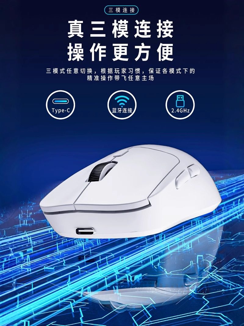 Wireless Bluetooth Mouse, Silent, Ergonomic, Rechargeable, Lightweight, Convenient, Office Gaming Computer Mouse
