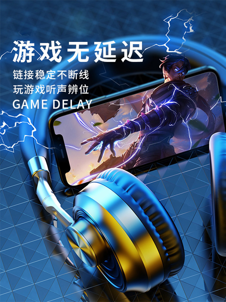 Suitable for Sony and Apple Wireless Headphones, Over-Ear Noise-Canceling Bluetooth Sports Gaming Computer Headset, Retro Style