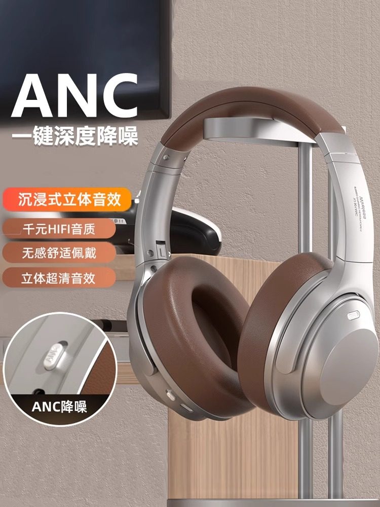 Wireless Bluetooth Headset, Head-Mounted Active Noise Reduction Anc, Wired Gaming Noise-Canceling E-Sports Retro Headset 2024 New
