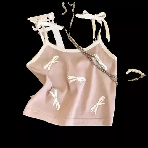 Летний топ с чашечками с бантиком для девочек, летняя одежда без рукавов, детская футболка, популярно в интернете, детская одежда