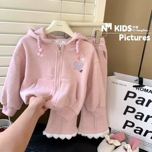 Весенний детский комплект, толстовка с капюшоном, осенние спортивные весенние штаны для девочек, детская одежда