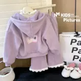 Весенний детский комплект, толстовка с капюшоном, осенние спортивные весенние штаны для девочек, детская одежда