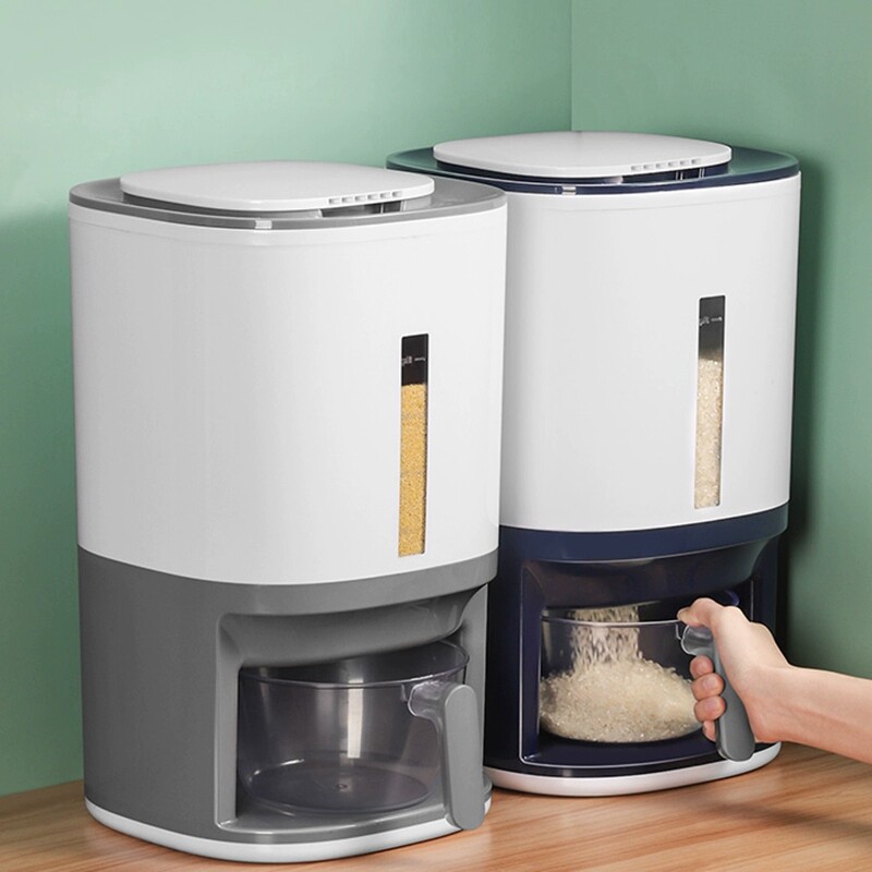 Seal Thickened Rice Barrel Metering Home Rice Storage Tank Automatic rice-filled rice containing case tank pressed anti-insect moisture-Taobao