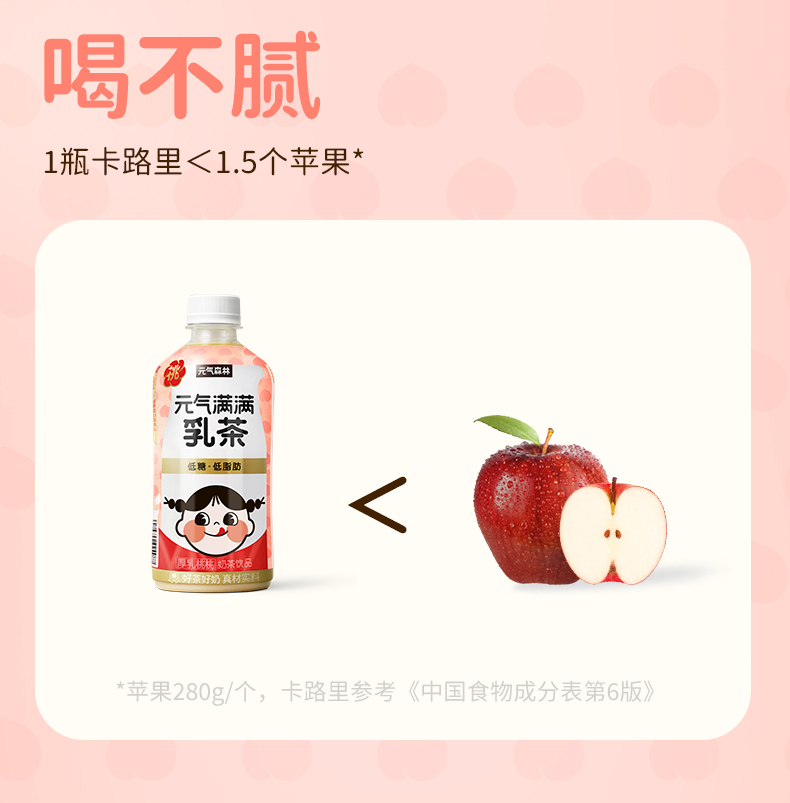 元气满满乳茶椰椰原味奶茶饮料450mL*6