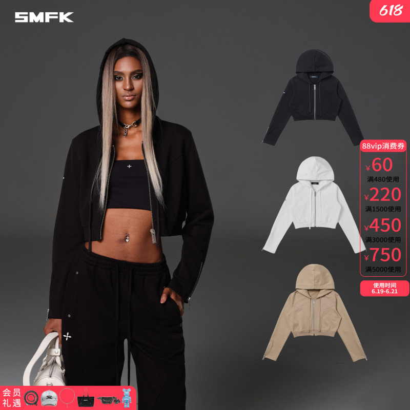 Smfk Eternal Short Hoodie Ch008B1/W2/F2 Three-Color Classic Hooded Shorts Sweatshirt Jacket New Style Smfk Eternal Short Hoodie Ch008B1/W2/F2 Three-Color Classic Hooded Shorts Sweatshirt Jacket New Style