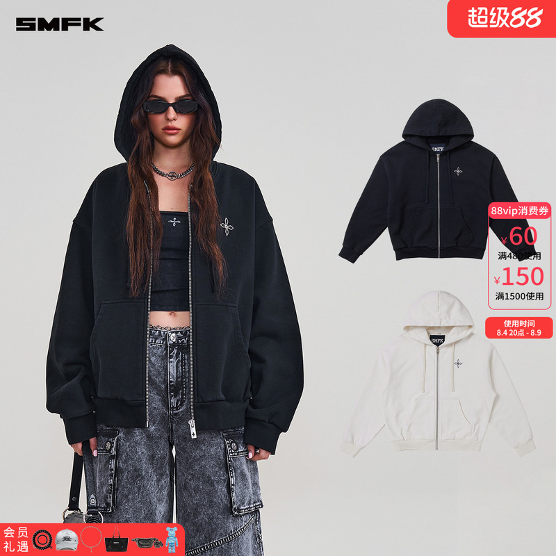 Smfk Cross Statue Wide Zipper Hoodie Ch005B3/W3 Large Hood Sports Sweatshirt Jacket Cardigan Spring and Autumn Smfk Cross Statue Wide Zipper Hoodie Ch005B3/W3 Large Hood Sports Sweatshirt Jacket Cardigan Spring and Autumn