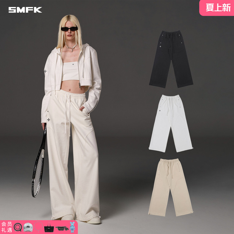 Smfk Eternal Tower Style Sweatpants P0009B5/W5/F1 Cotton Loose Casual Pants Three Colors Women's Summer